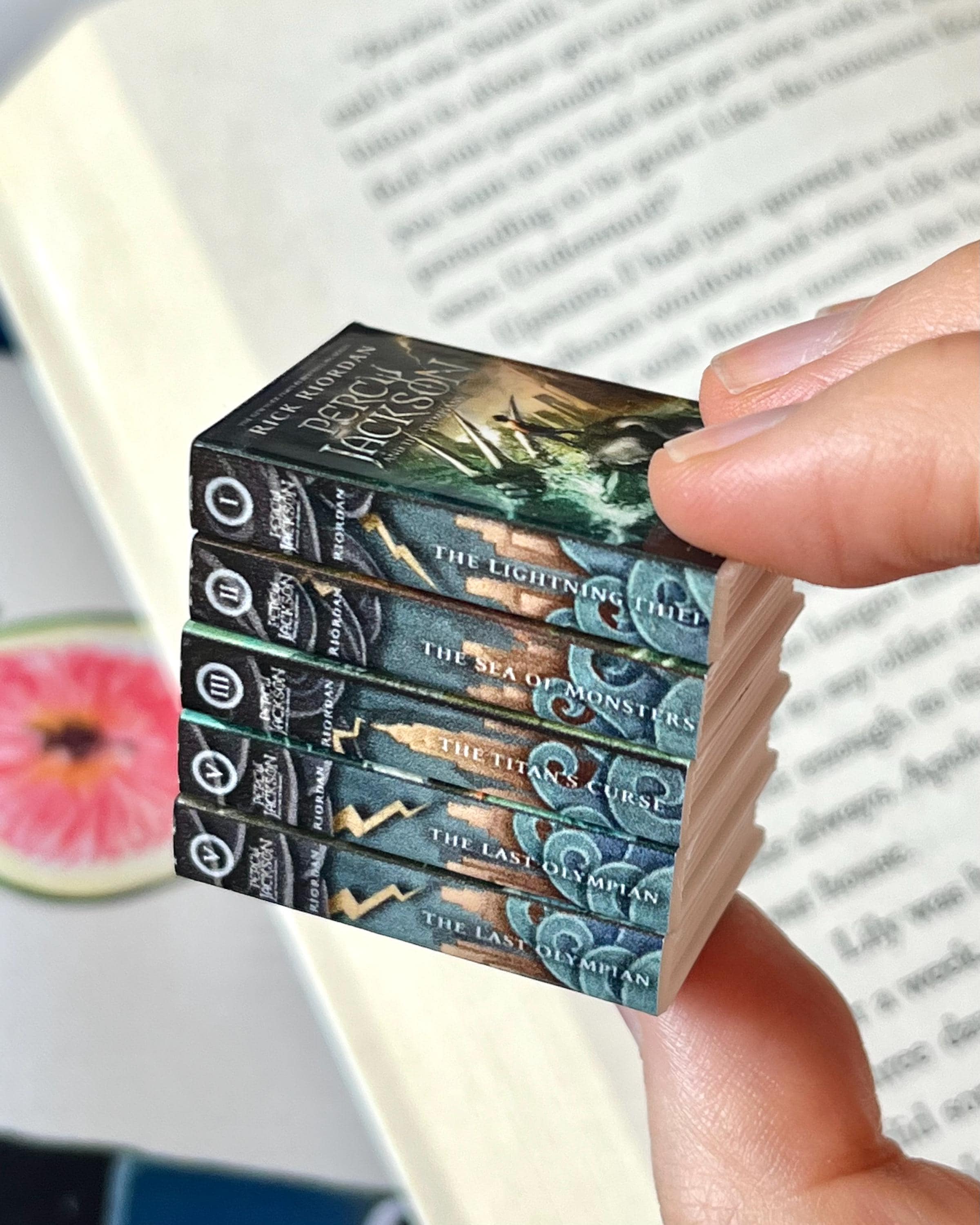 Mini Magnet Percy Jackson Books (set of 5 mini books)