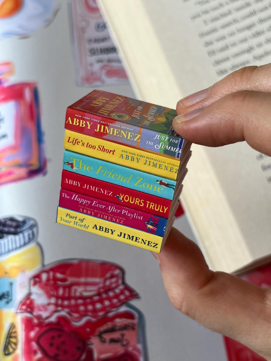 Mini Magnet Abby Jimenez Books (set of 6 mini books)