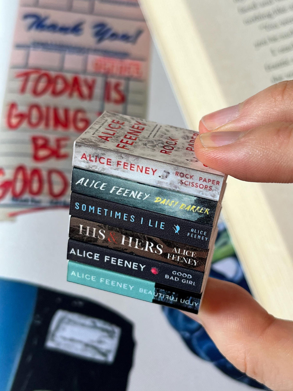 Mini Magnet Alice Feeney Books (set of 6 mini books)