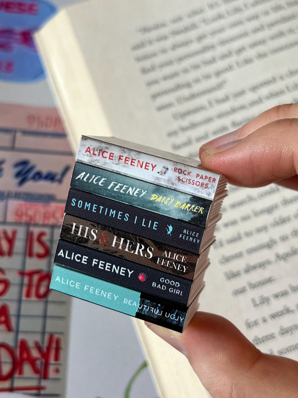 Mini Alice Feeney Books (set of 6 mini books)