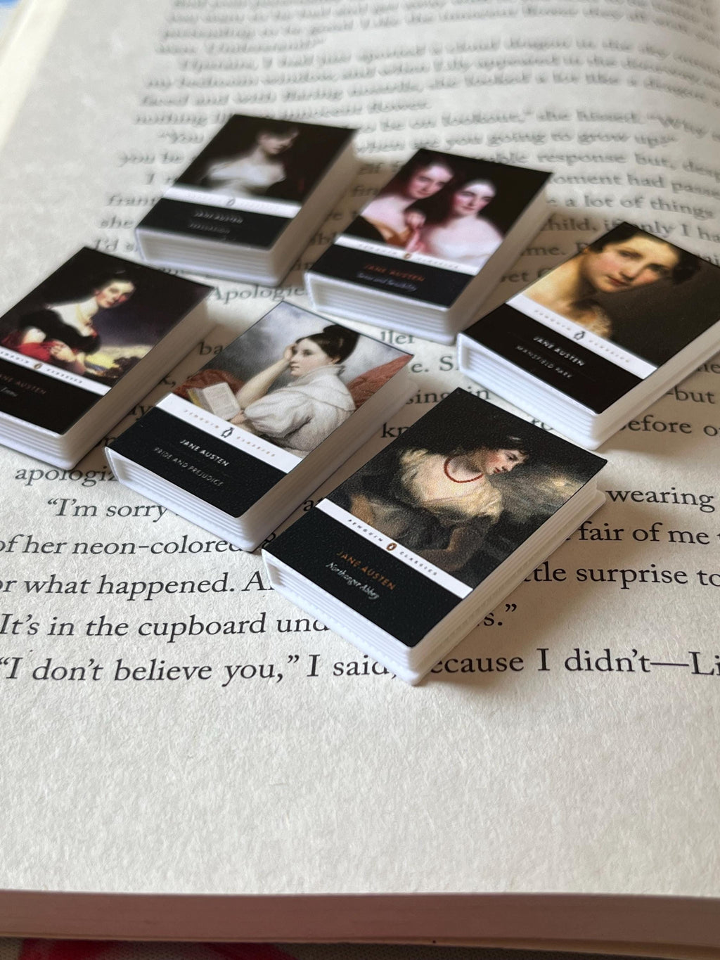 Mini Magnet Jane Austen Books (set of 6 mini books)