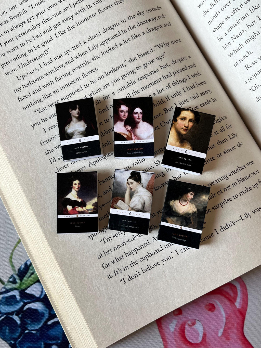 Mini Magnet Jane Austen Books (set of 6 mini books)