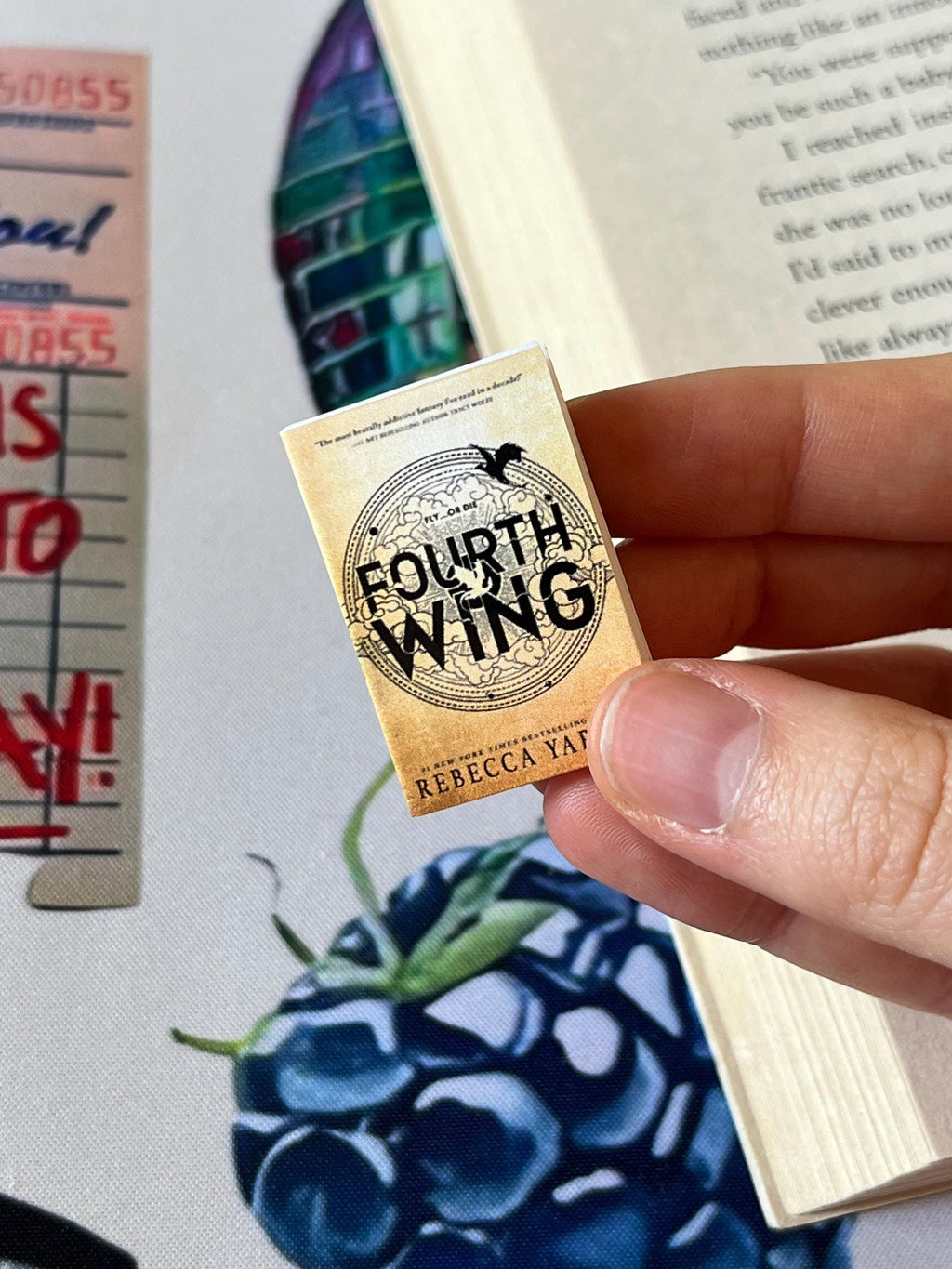 Mini Magnet Fourth Wing Books (set of 3 mini books)