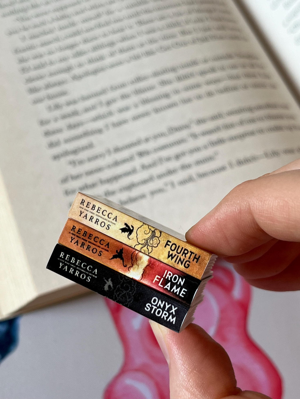 Mini Magnet Fourth Wing Books (set of 3 mini books)