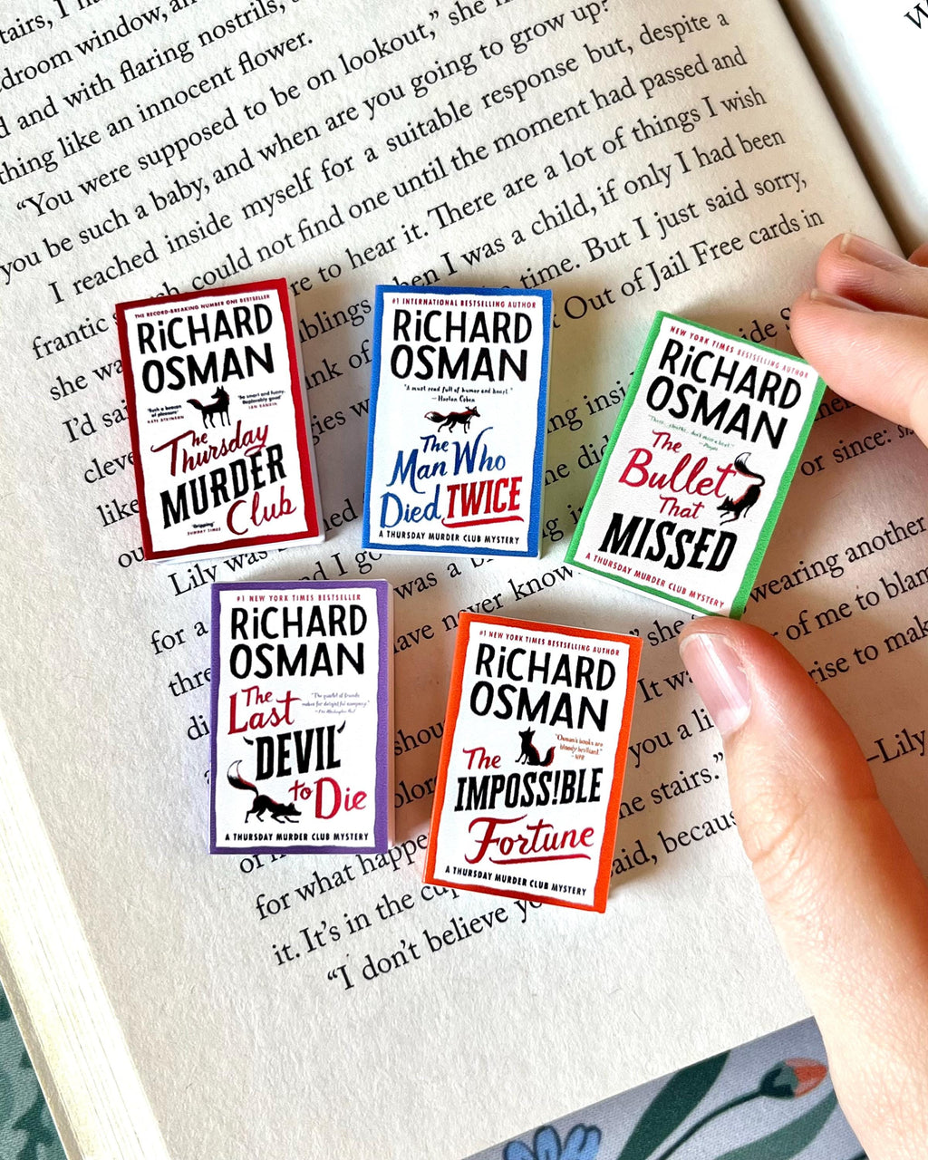 Mini Magnet Thursday Murder Club Books (set of 5 mini books)