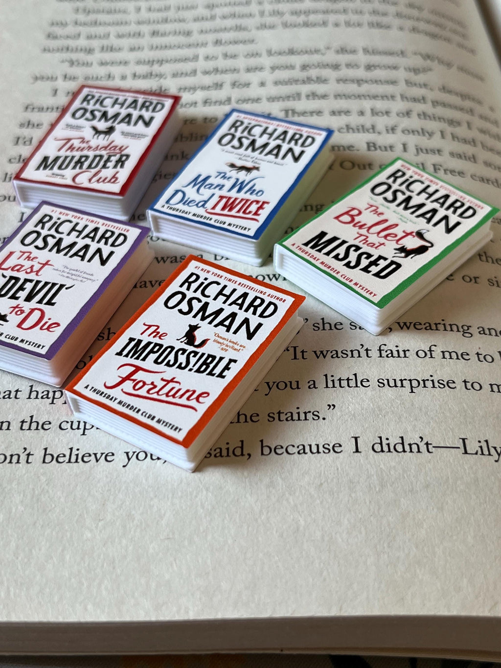 Mini Magnet Thursday Murder Club Books (set of 5 mini books)