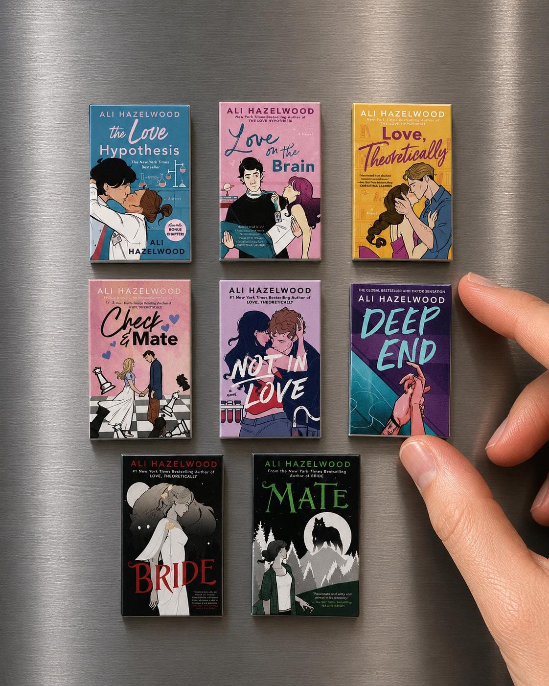 Mini Magnet Ali Hazelwood Books (set of 8 mini books)