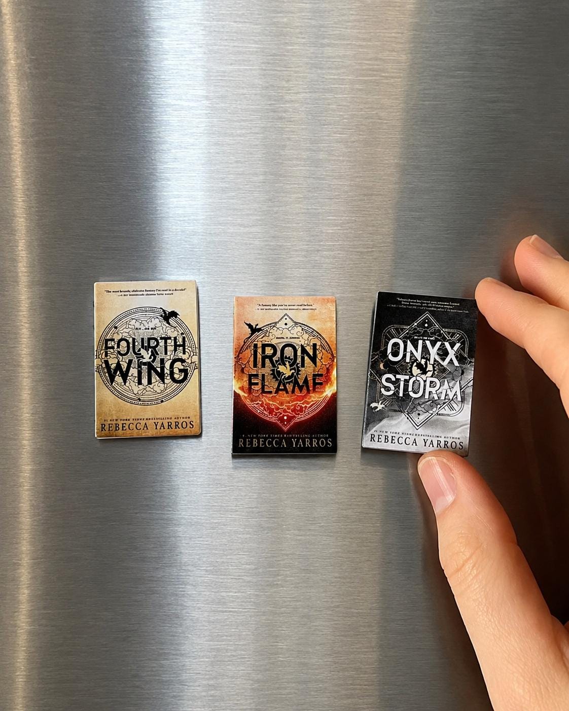 Mini Magnet Fourth Wing Books (set of 3 mini books)