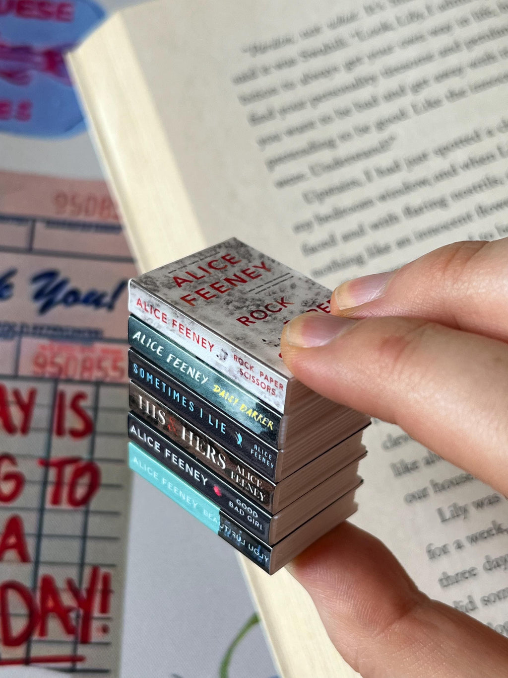 Mini Alice Feeney Books (set of 6 mini books)