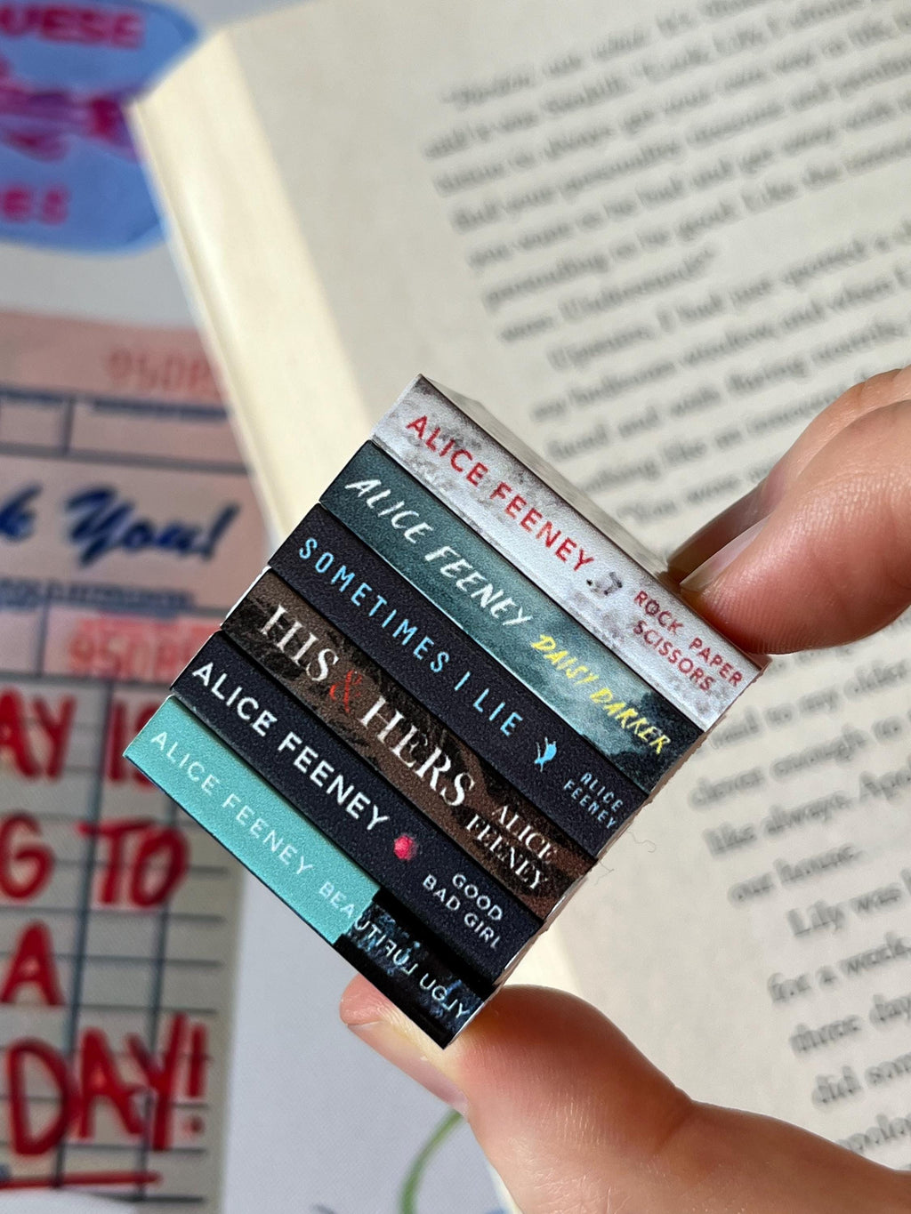 Mini Magnet Alice Feeney Books (set of 6 mini books)