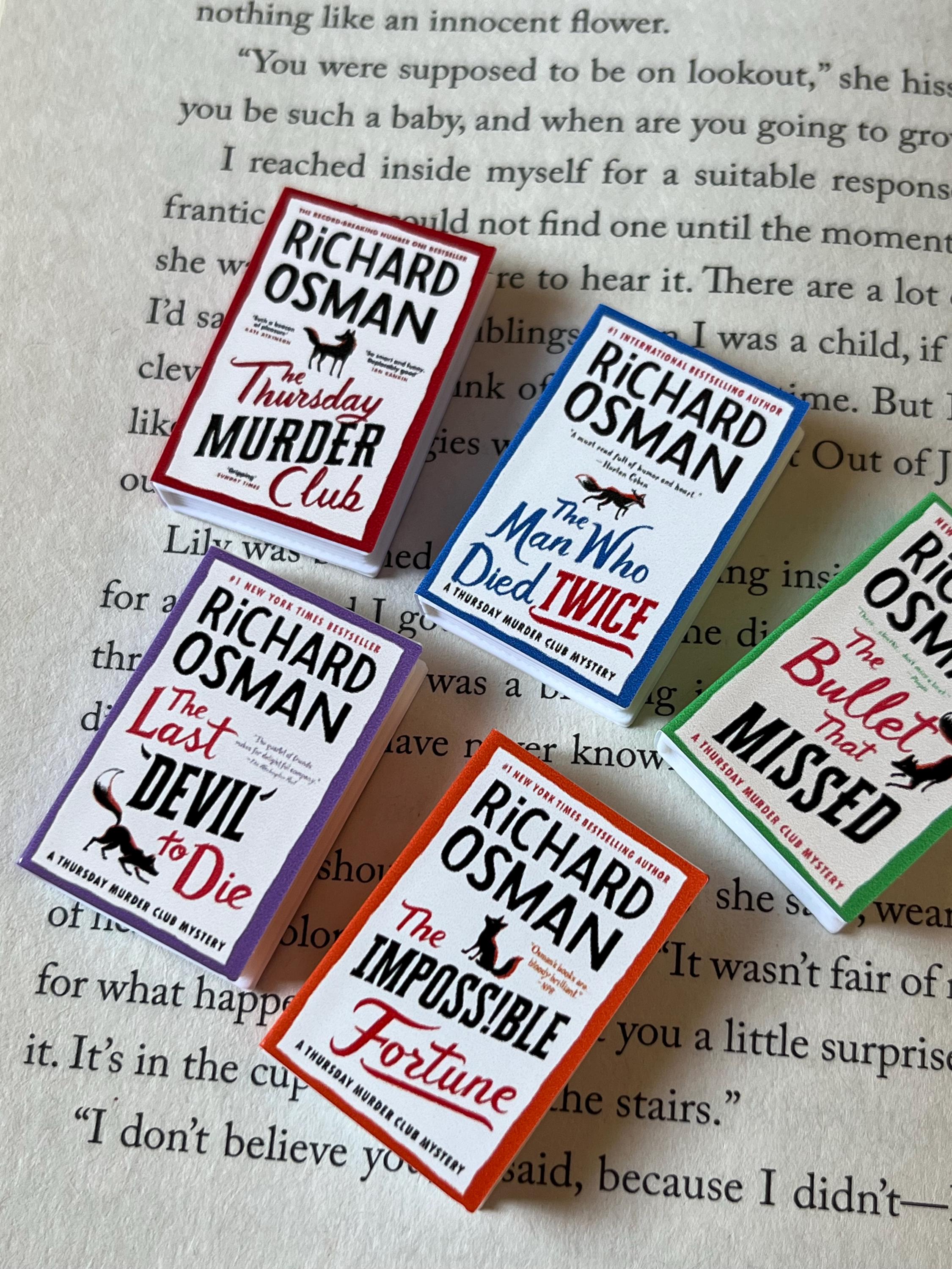 Mini Magnet Thursday Murder Club Books (set of 5 mini books)