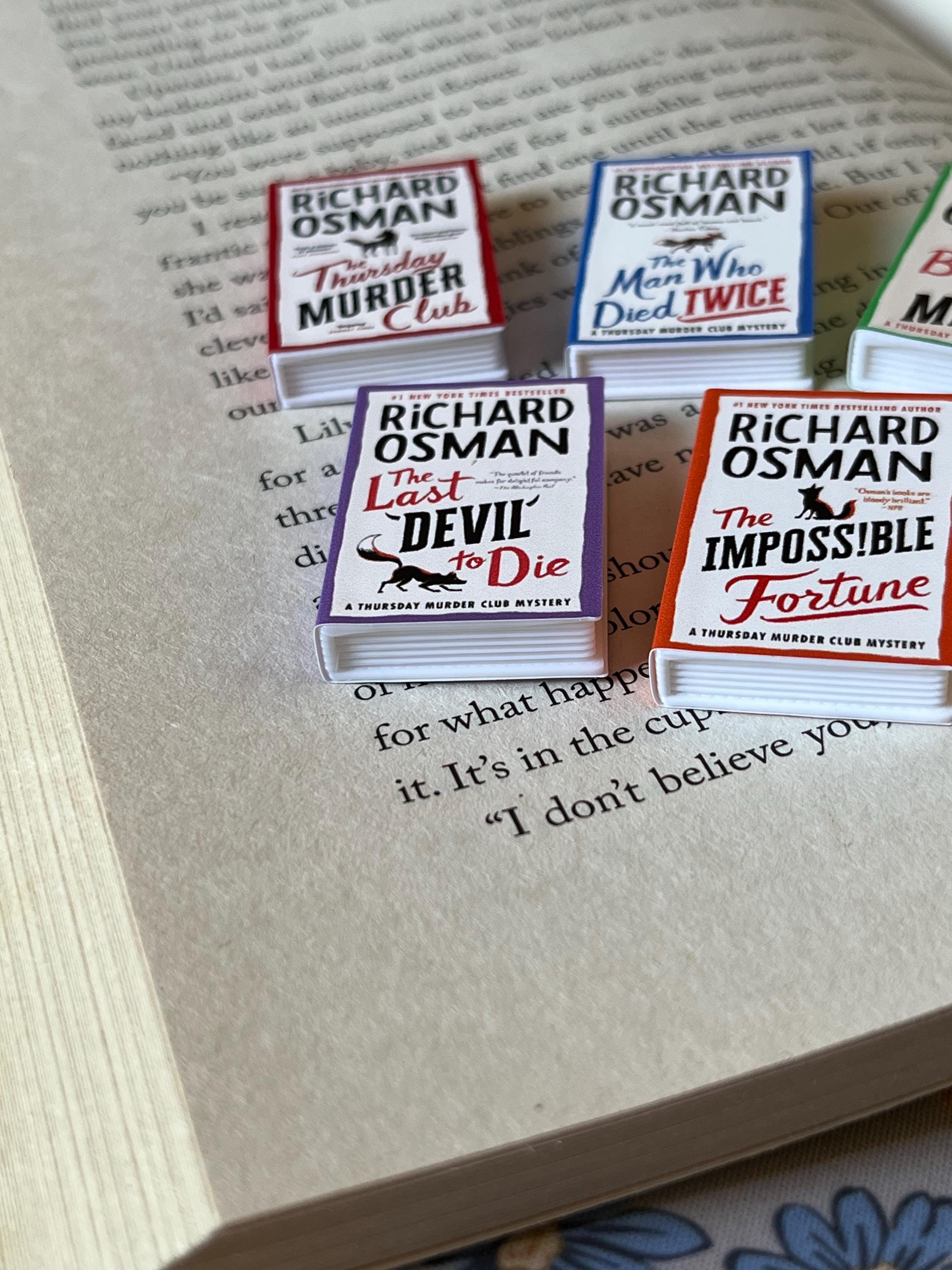 Mini Magnet Thursday Murder Club Books (set of 5 mini books)