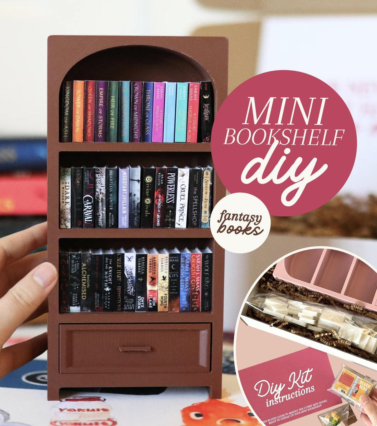 DIY Fantasy Mini Bookshelf Kit