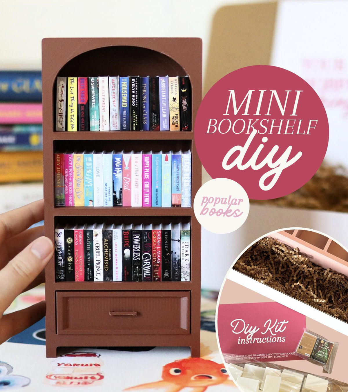 DIY Popular Mini Bookshelf Kit