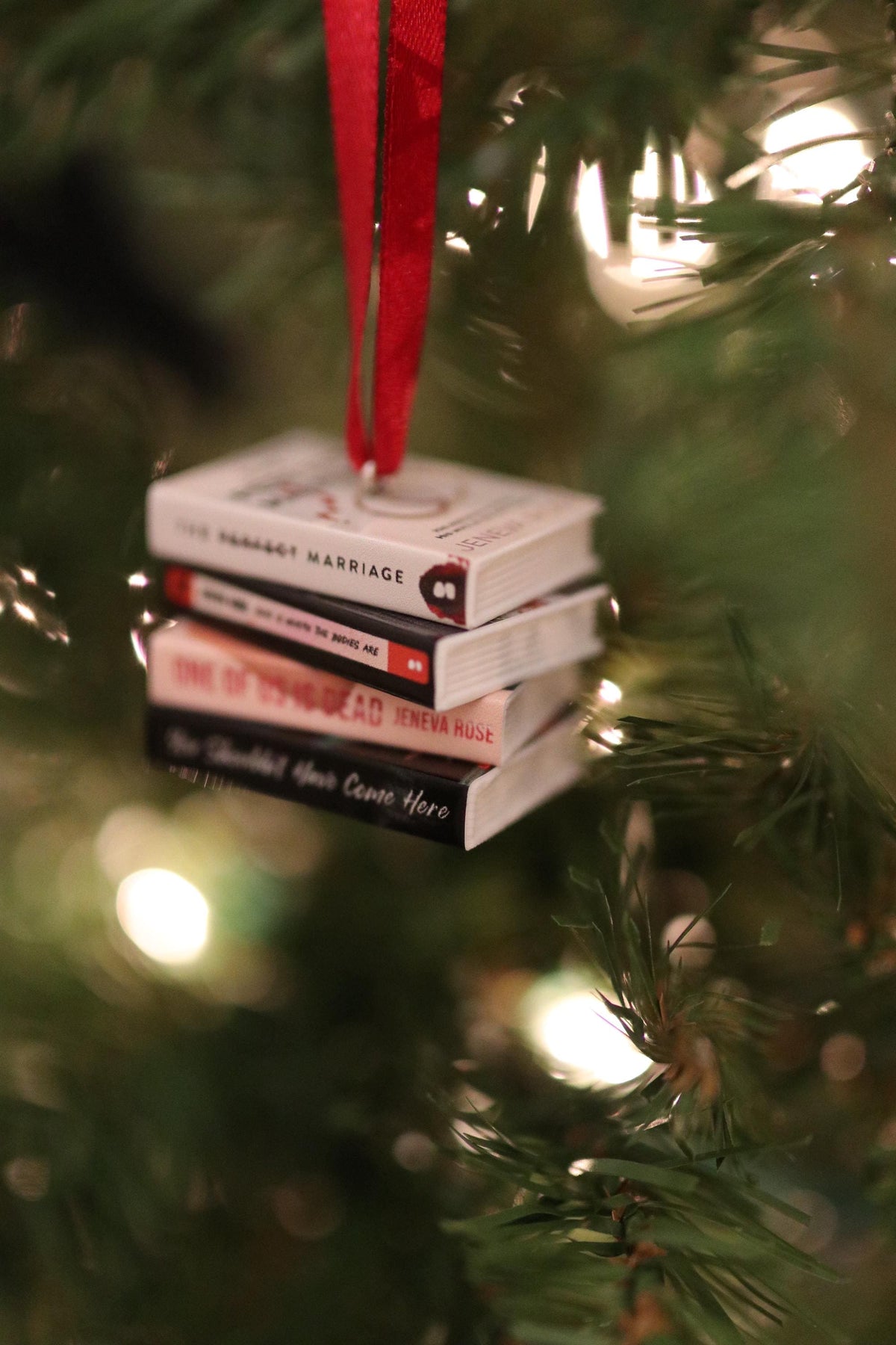 Jeneva Rose Mini Book Ornament