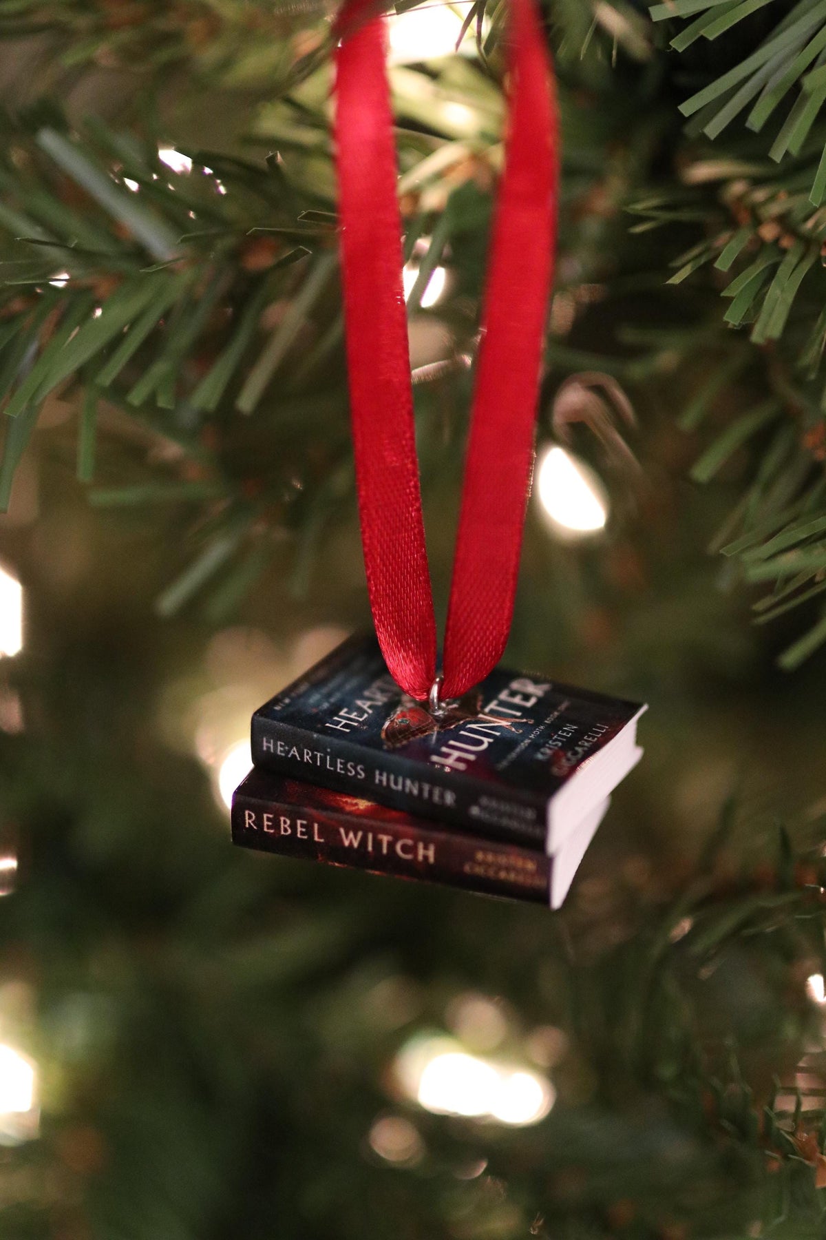 The Crimson Moth Mini Book Ornament