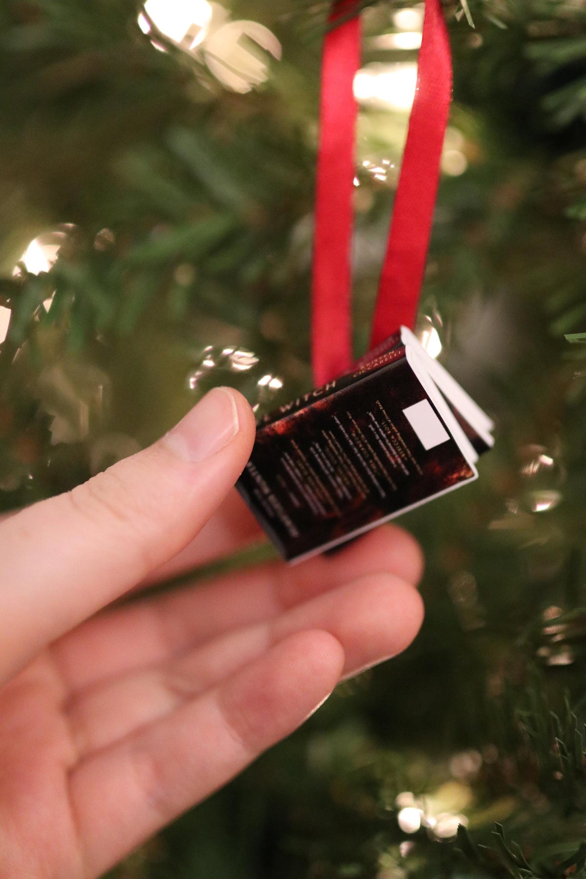 The Crimson Moth Mini Book Ornament