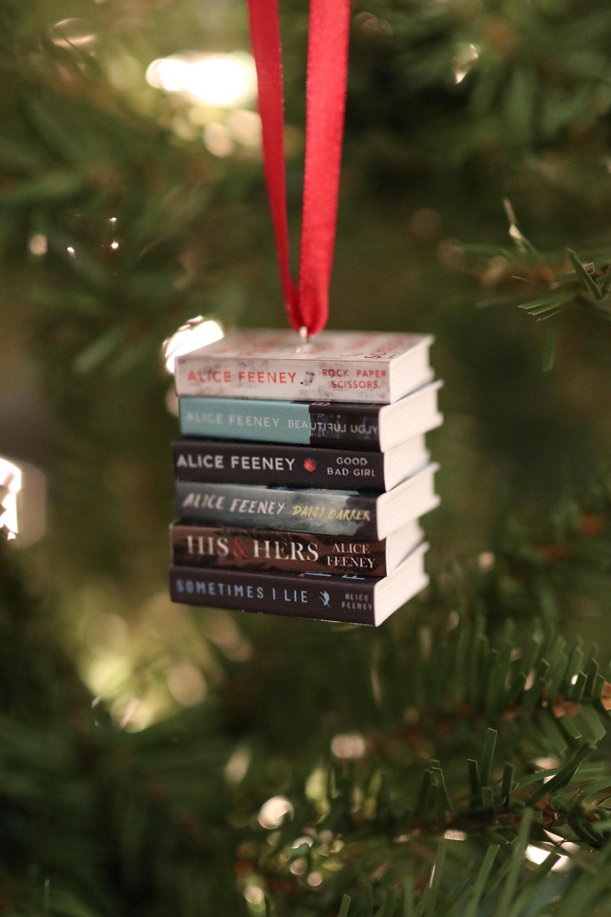 Alice Feeney Mini Book Ornament