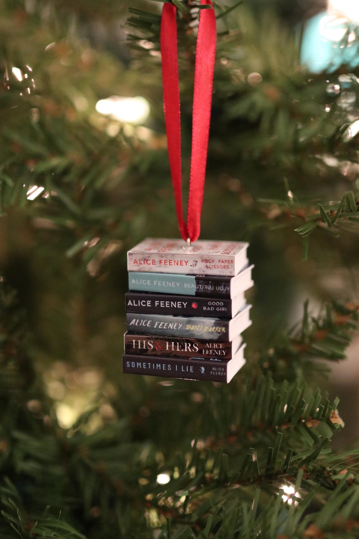 Alice Feeney Mini Book Ornament