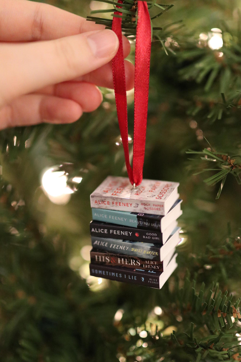 Alice Feeney Mini Book Ornament
