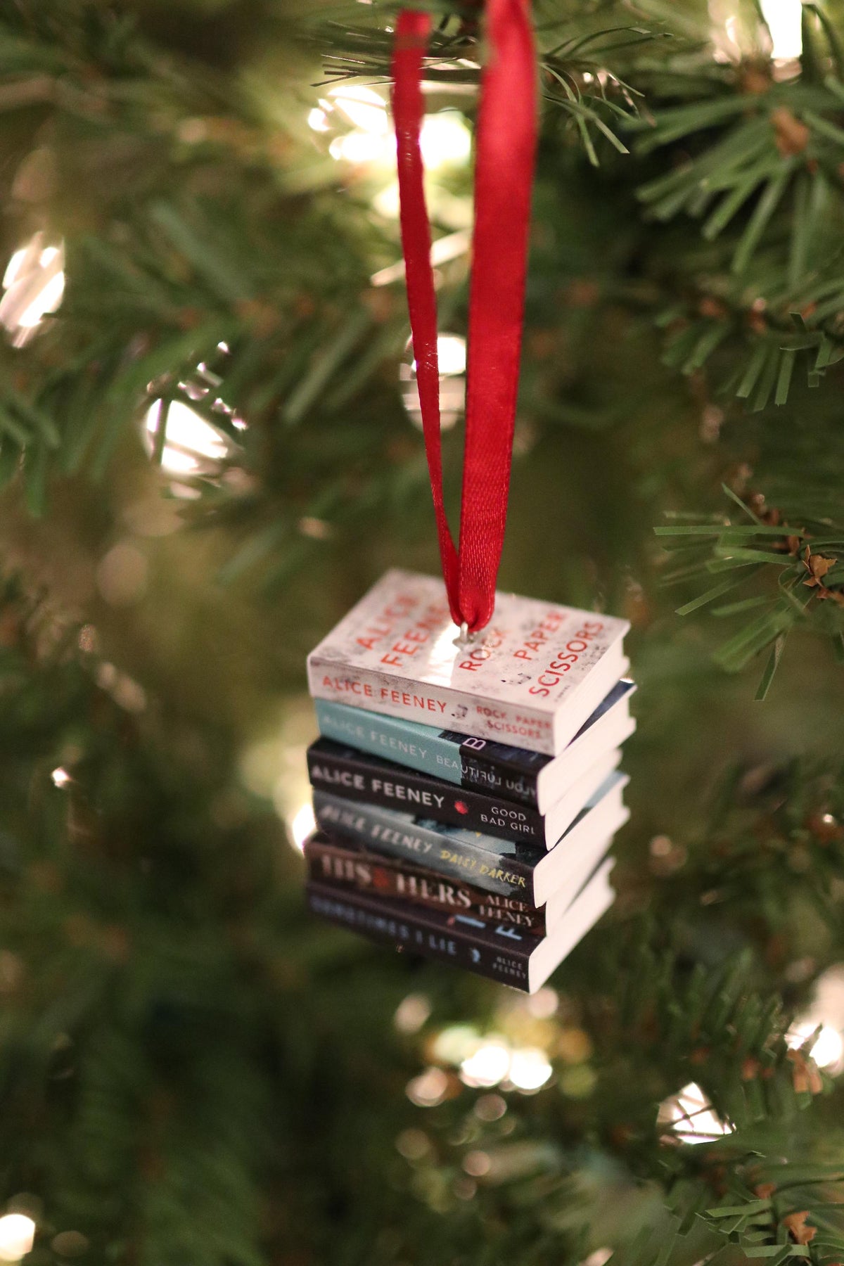 Alice Feeney Mini Book Ornament