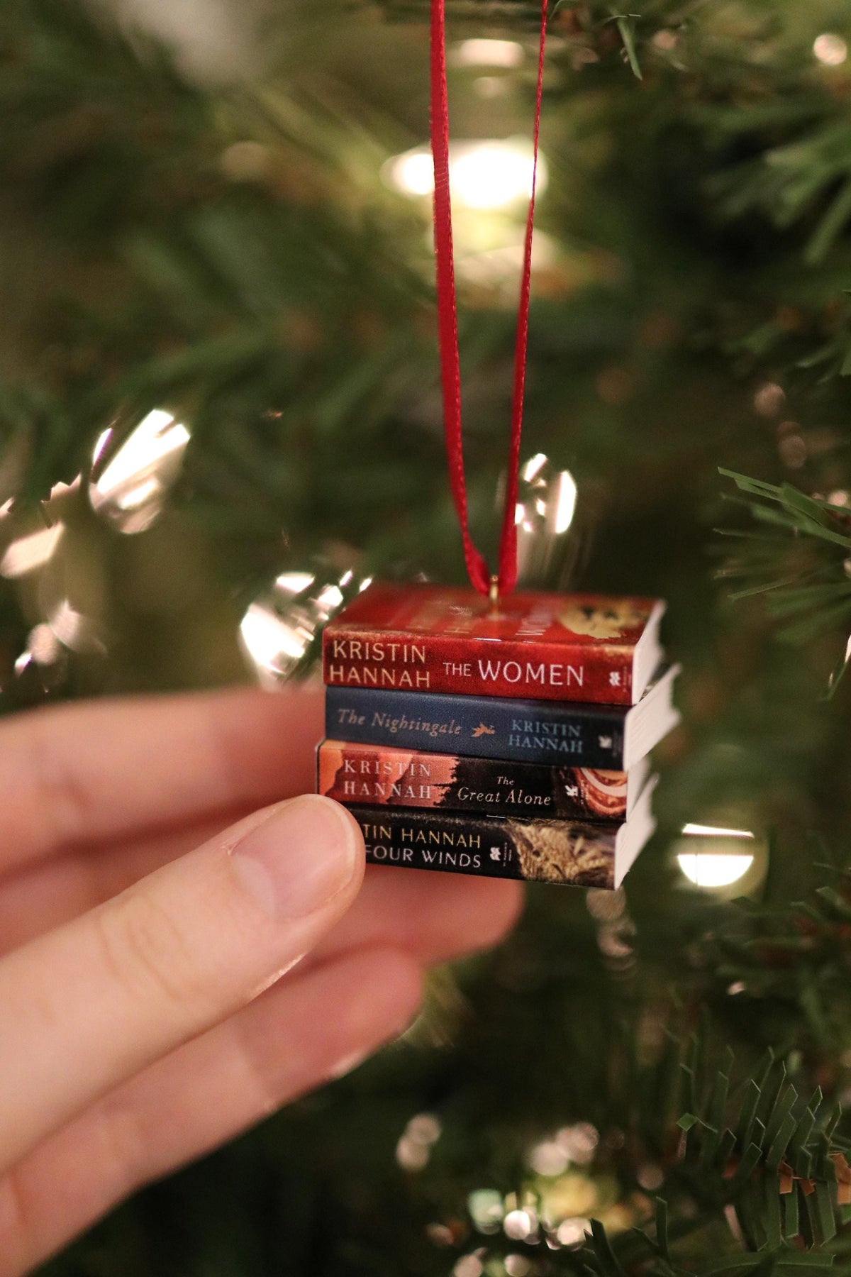 Kristin Hannah Mini Book Ornament