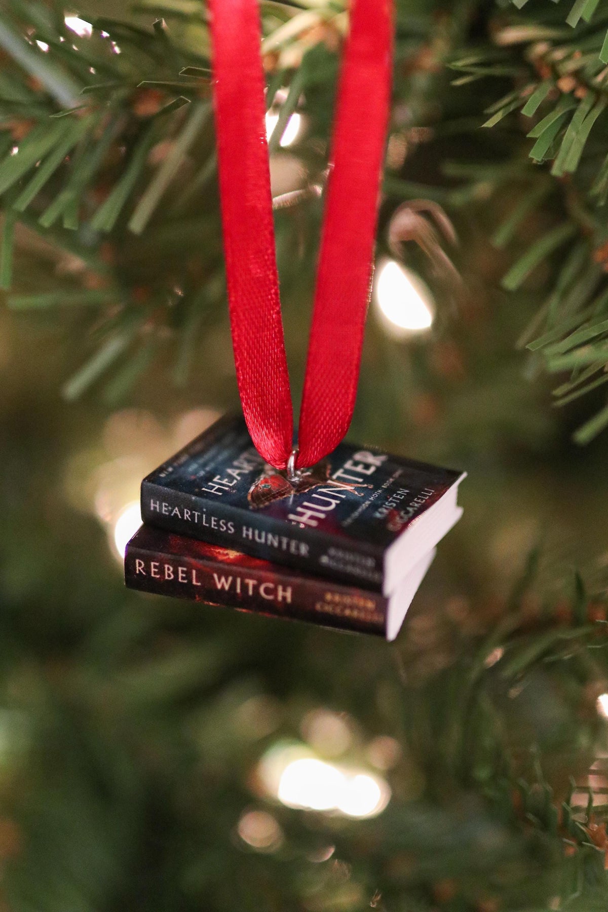 The Crimson Moth Mini Book Ornament