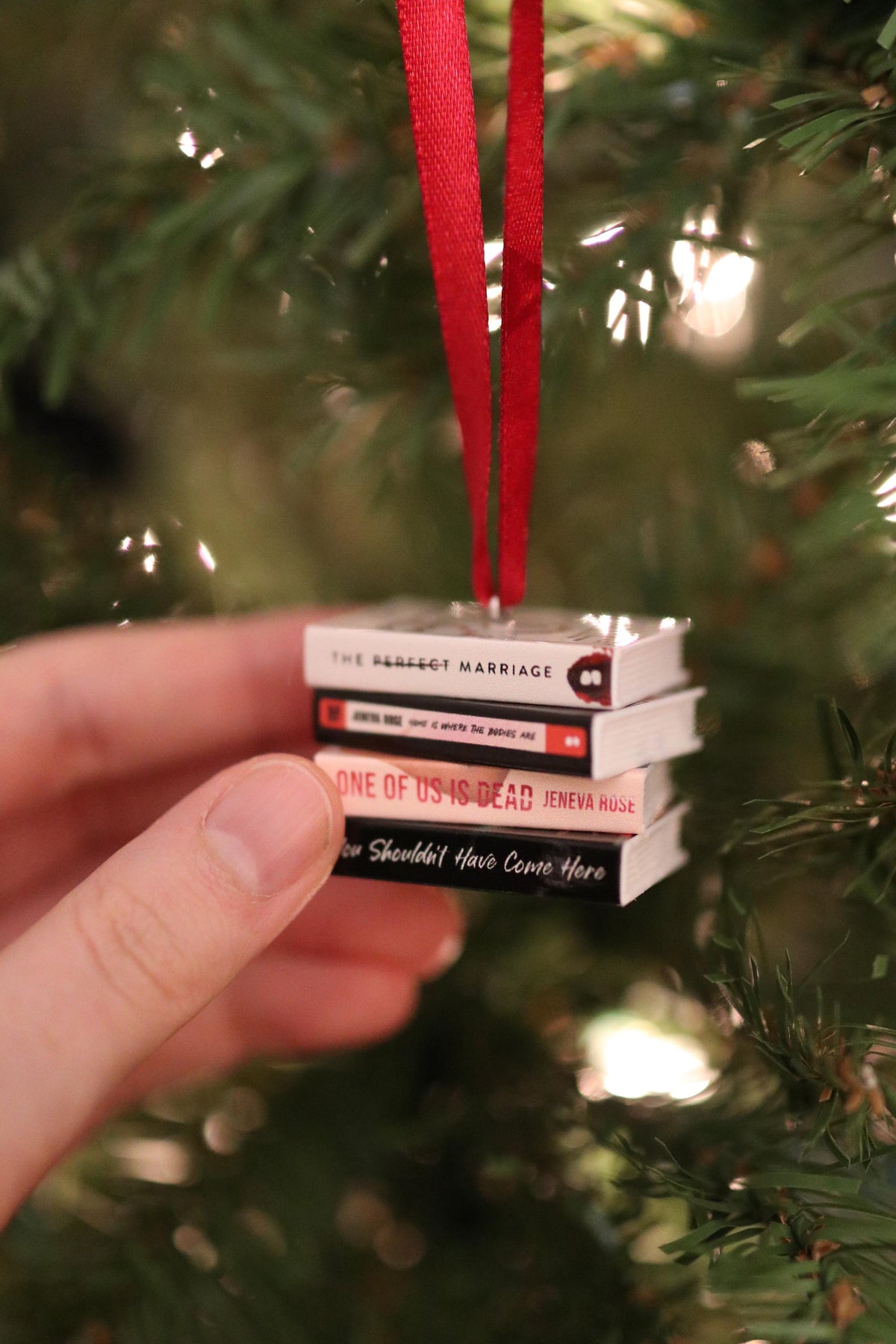 Jeneva Rose Mini Book Ornament