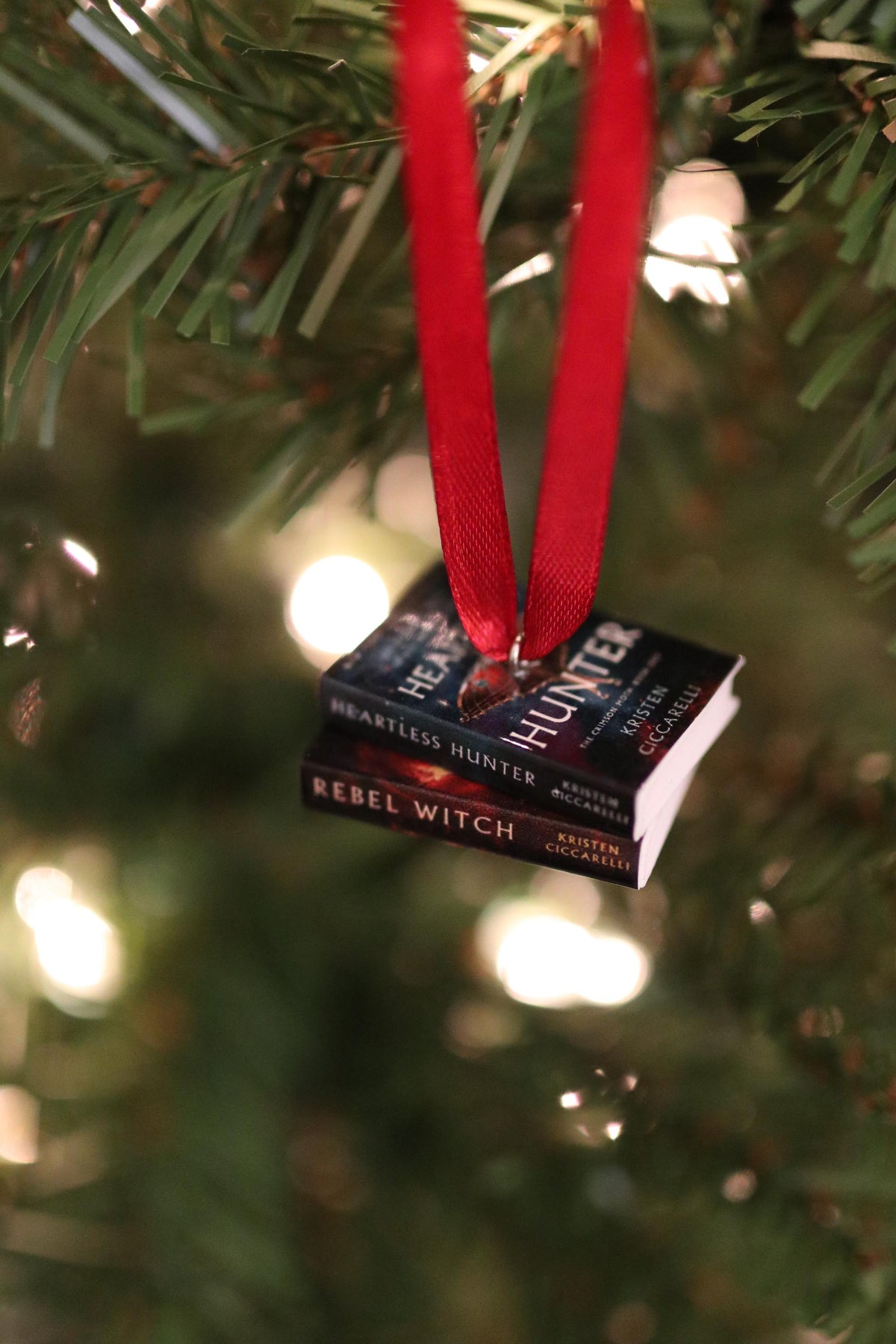 The Crimson Moth Mini Book Ornament
