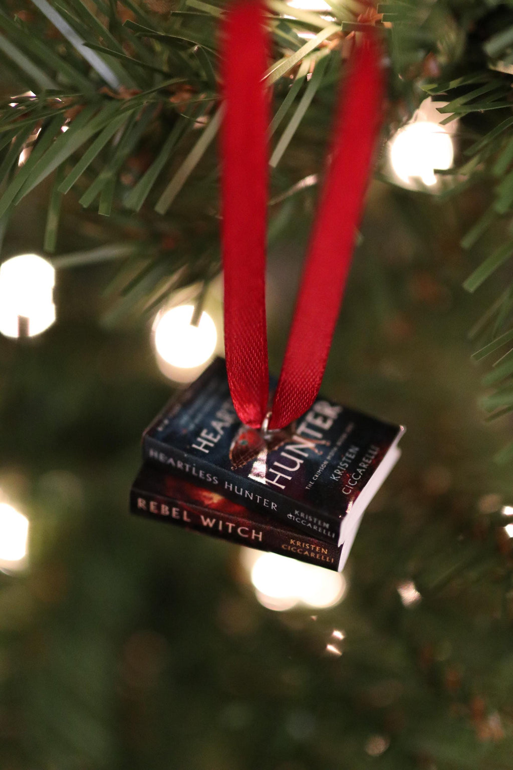 The Crimson Moth Mini Book Ornament