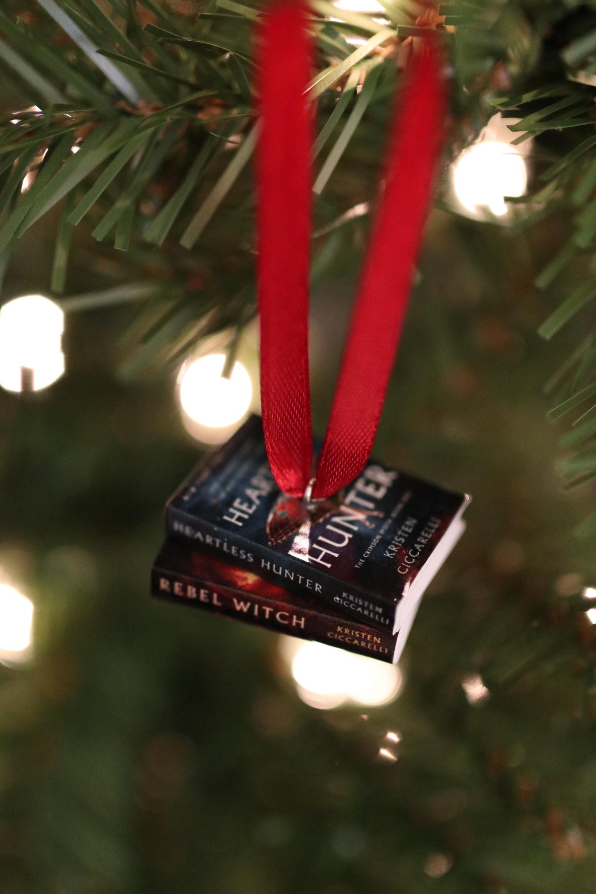 The Crimson Moth Mini Book Ornament