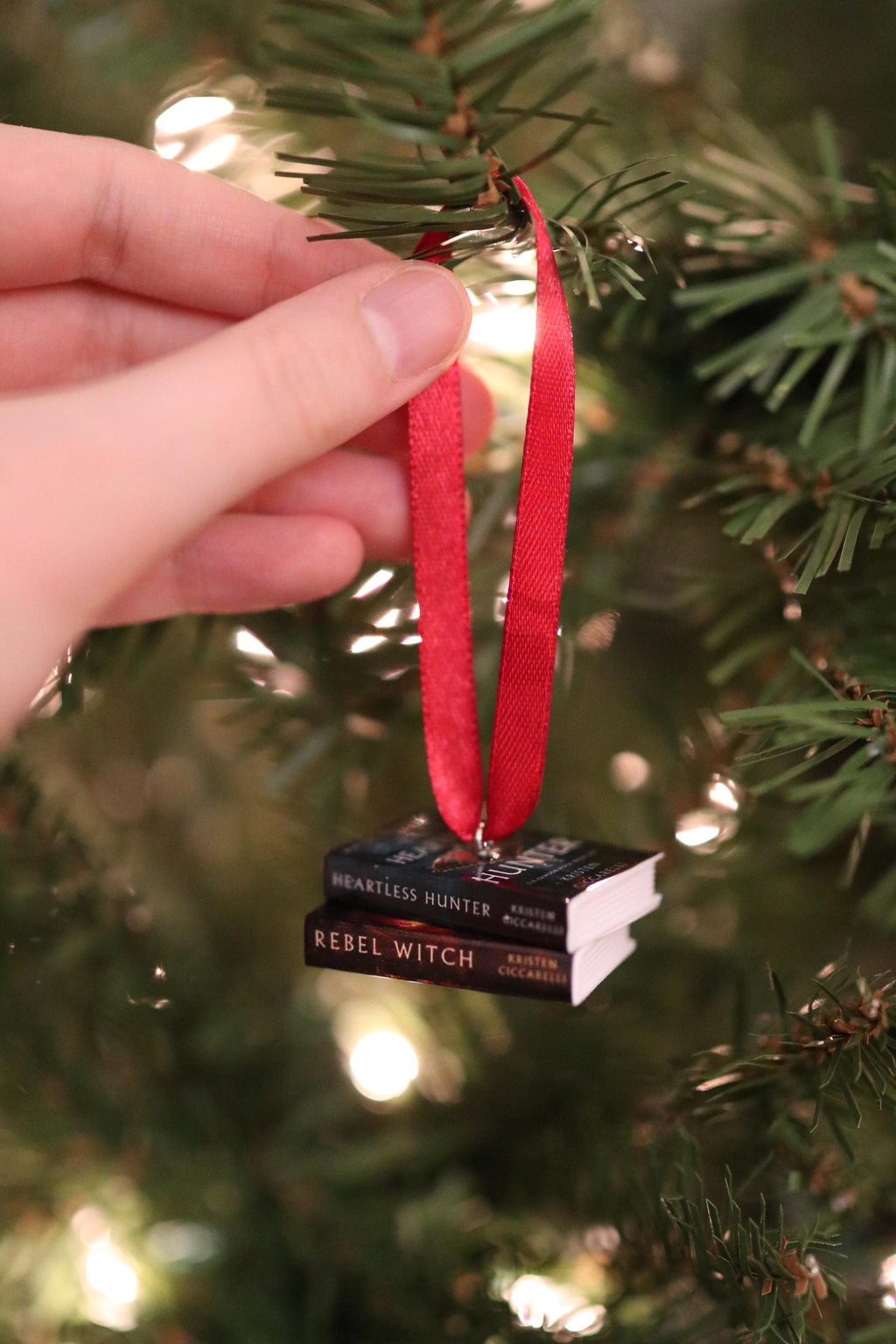 The Crimson Moth Mini Book Ornament