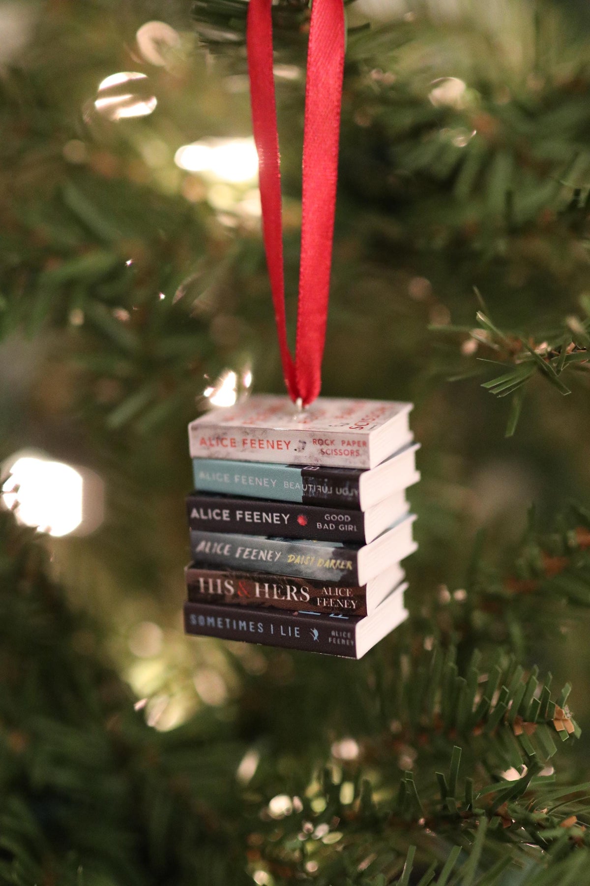 Alice Feeney Mini Book Ornament