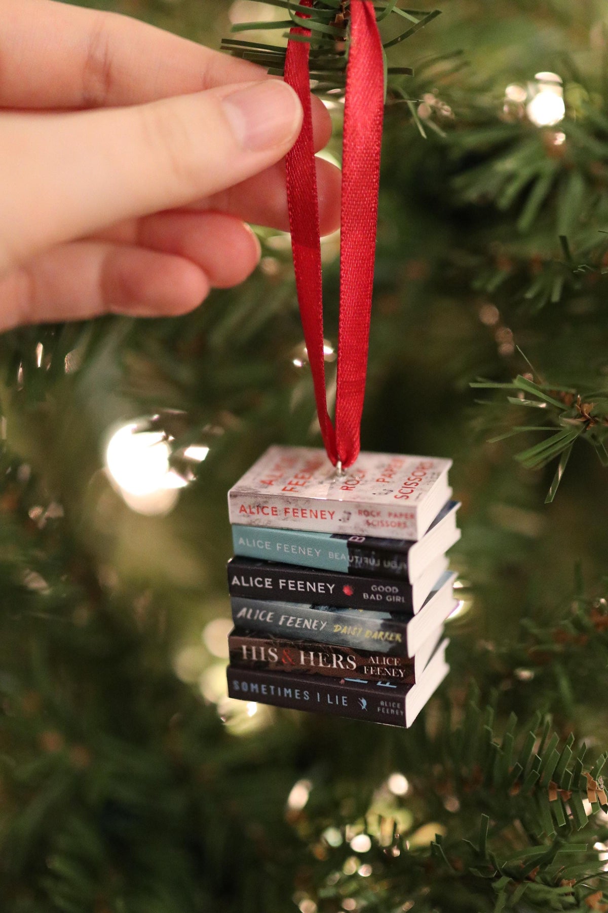 Alice Feeney Mini Book Ornament