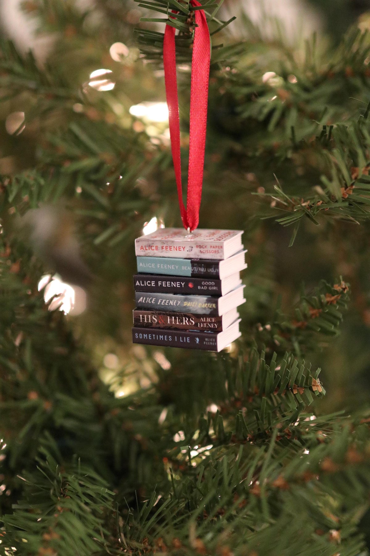 Alice Feeney Mini Book Ornament